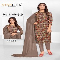 STARLINK NO LIMIT 3.0 11402 TO 11430 READYMADE MODAL FOIL PRINT ELEGANT STYLE COMBO SET DRESS