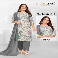 STARLINK NO LIMIT 3.0 11402 TO 11430 READYMADE MODAL FOIL PRINT ELEGANT STYLE COMBO SET DRESS