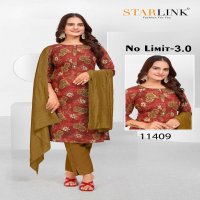 STARLINK NO LIMIT 3.0 11402 TO 11430 READYMADE MODAL FOIL PRINT ELEGANT STYLE COMBO SET DRESS