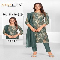 STARLINK NO LIMIT 3.0 11402 TO 11430 READYMADE MODAL FOIL PRINT ELEGANT STYLE COMBO SET DRESS