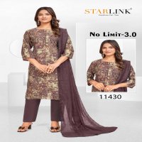 STARLINK NO LIMIT 3.0 11402 TO 11430 READYMADE MODAL FOIL PRINT ELEGANT STYLE COMBO SET DRESS