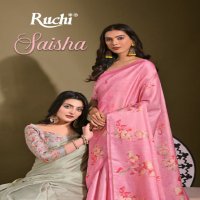 Ruchi Saisha Wholesale Tusser Silk Ethnic Sarees