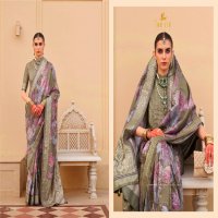 Trirath Sinhasan Wholesale Super Pv Silk With Floral Print Function Wear Sarees