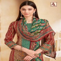 Alok Sakhi Wholesale Pure Zam With Hand Work Dress Material