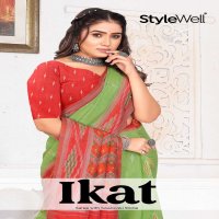 IKAT VOL 1 BY STYLEWELL SWAROVSKI WORK COTTON SAREE TRADES