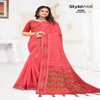 IKAT VOL 1 BY STYLEWELL SWAROVSKI WORK COTTON SAREE TRADES