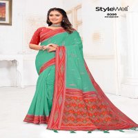 IKAT VOL 1 BY STYLEWELL SWAROVSKI WORK COTTON SAREE TRADES