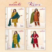 KIWI BY AANCHI VICHITRA STRAIGHT CUT ELEGANT STYLE EMBROIDERY WORK READYMADE SALWAR SUIT