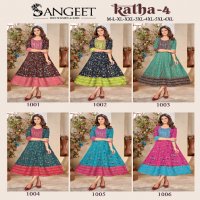 Sangeet Katha Vol-4 Wholesale Sequence Work Anarkali Kurtis