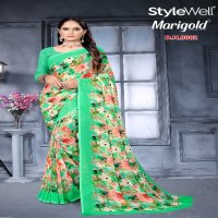 Stylewell Marigold Wholesale Exclusive Digital Printed Sarees