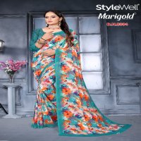 Stylewell Marigold Wholesale Exclusive Digital Printed Sarees