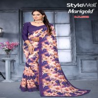 Stylewell Marigold Wholesale Exclusive Digital Printed Sarees