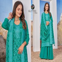 Fourdots Glitter Wholesale Pure Lakhnawi Muslin Jacquard Dress Material