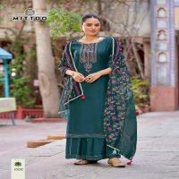 Mittoo Vaidehi Wholesale Rayon Weaving Kurti With Pant And Dupatta