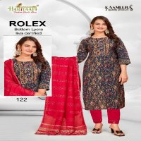 Hariyaali Rolex Vol-1 Wholesale Readymade Kurtis With Pant And Dupatta Combo