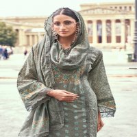 The Hermitage Shop Bagh Wholesale Pure Lawn Cotton Chikankari Work Dress Material