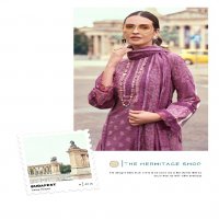 The Hermitage Shop Bagh Wholesale Pure Lawn Cotton Chikankari Work Dress Material