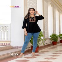 TIPS AND TOPS SANA VOL 3 FANCY EMBROIDERY GIRLS SHORT TUNIC