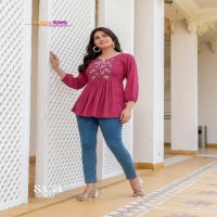 TIPS AND TOPS SANA VOL 3 FANCY EMBROIDERY GIRLS SHORT TUNIC