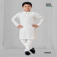 Blue Hills Prince Wholesale Heavy Chikankari Work Kids Kurta With Pant