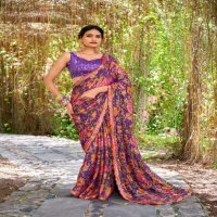 Stavan Feena Wholesale 3d Velvet Chiffon Ethnic Sarees