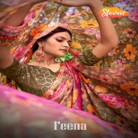 Stavan Feena Wholesale 3d Velvet Chiffon Ethnic Sarees