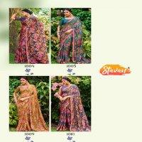 Stavan Feena Wholesale 3d Velvet Chiffon Ethnic Sarees