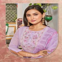 HRU India Lucknawi Suta Vol-4 Wholesale Cotton Malmal Kurti With Pant And Dupatta