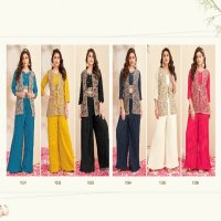 NAYNA BY KHUSHI FASHION FULL STITCH SHRUG JACKET SET WITH PALAZZO SET DRESS