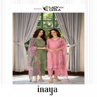 LADY LEELA INAYA ORGANZA OCCASION WEAR STYLISH HANDWORK FULL STITCH 3PCS DRESS