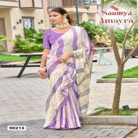 Saumya Amayra Wholesale Chiffon Brasso Indian Ethnic Sarees