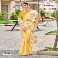 Saumya Amayra Wholesale Chiffon Brasso Indian Ethnic Sarees