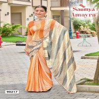 Saumya Amayra Wholesale Chiffon Brasso Indian Ethnic Sarees