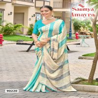 Saumya Amayra Wholesale Chiffon Brasso Indian Ethnic Sarees