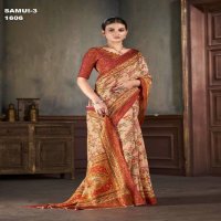 Jivora Samui Vol-3 Wholesale Natural Silk With Jacquard Zari Ethnic Sarees