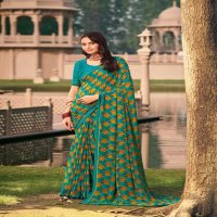 kiyra sarees angoori major georgette fancy print saree wholesaler