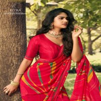 kiyra sarees angoori major georgette fancy print saree wholesaler