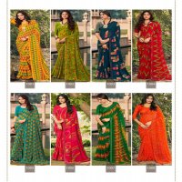 kiyra sarees angoori major georgette fancy print saree wholesaler