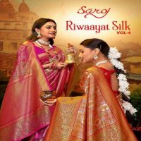 Saroj Riwaayat Silk Vol-4 Wholesale Jari Jacquard Silk Ethnic Sarees