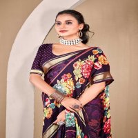 cosmos by kiyra saree rimzim viscose printed saree with blouse