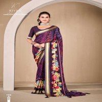 cosmos by kiyra saree rimzim viscose printed saree with blouse