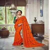 kiyra saree ghoomar unique print fancy saree with blouse