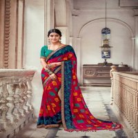 kiyra saree ghoomar unique print fancy saree with blouse