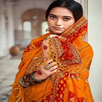 kiyra saree ghoomar unique print fancy saree with blouse