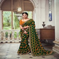 kiyra saree ghoomar unique print fancy saree with blouse