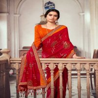 kiyra saree ghoomar unique print fancy saree with blouse