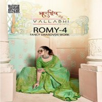 Vallabhi Romy Vol-4 Wholesale Fancy Swarovski Work Indian Sarees