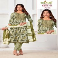 Hariyaali Simran Wholesale Nyra Cut Kurti With Pant And Dupatta