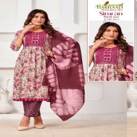 Hariyaali Simran Wholesale Nyra Cut Kurti With Pant And Dupatta