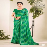 kajal by kiyra saree beautiful colour printed chiffon saree